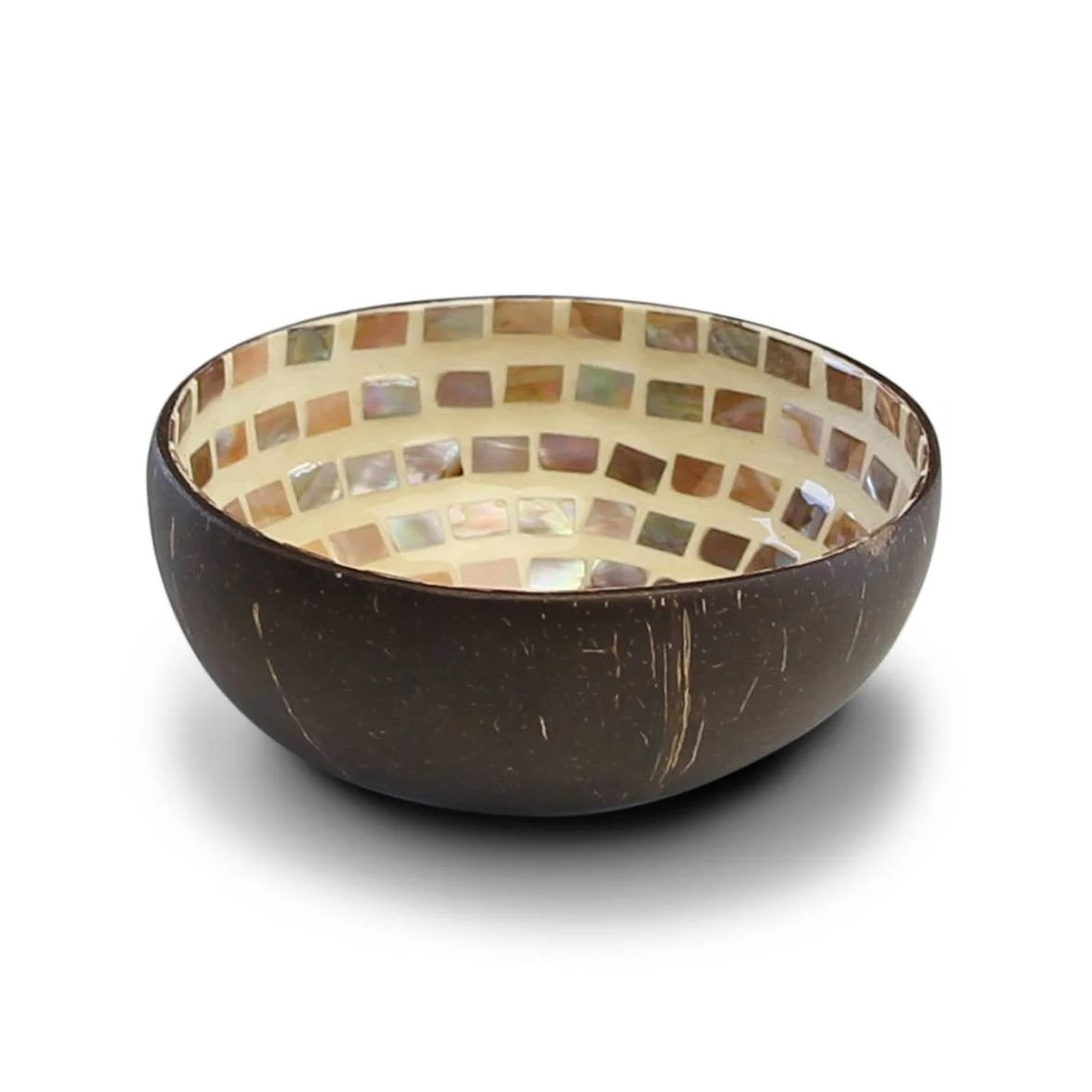 Coconut bowl-brown mozaic