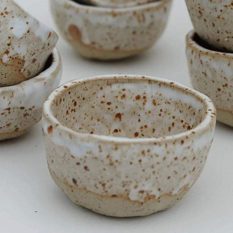 Small bowl white speckled
