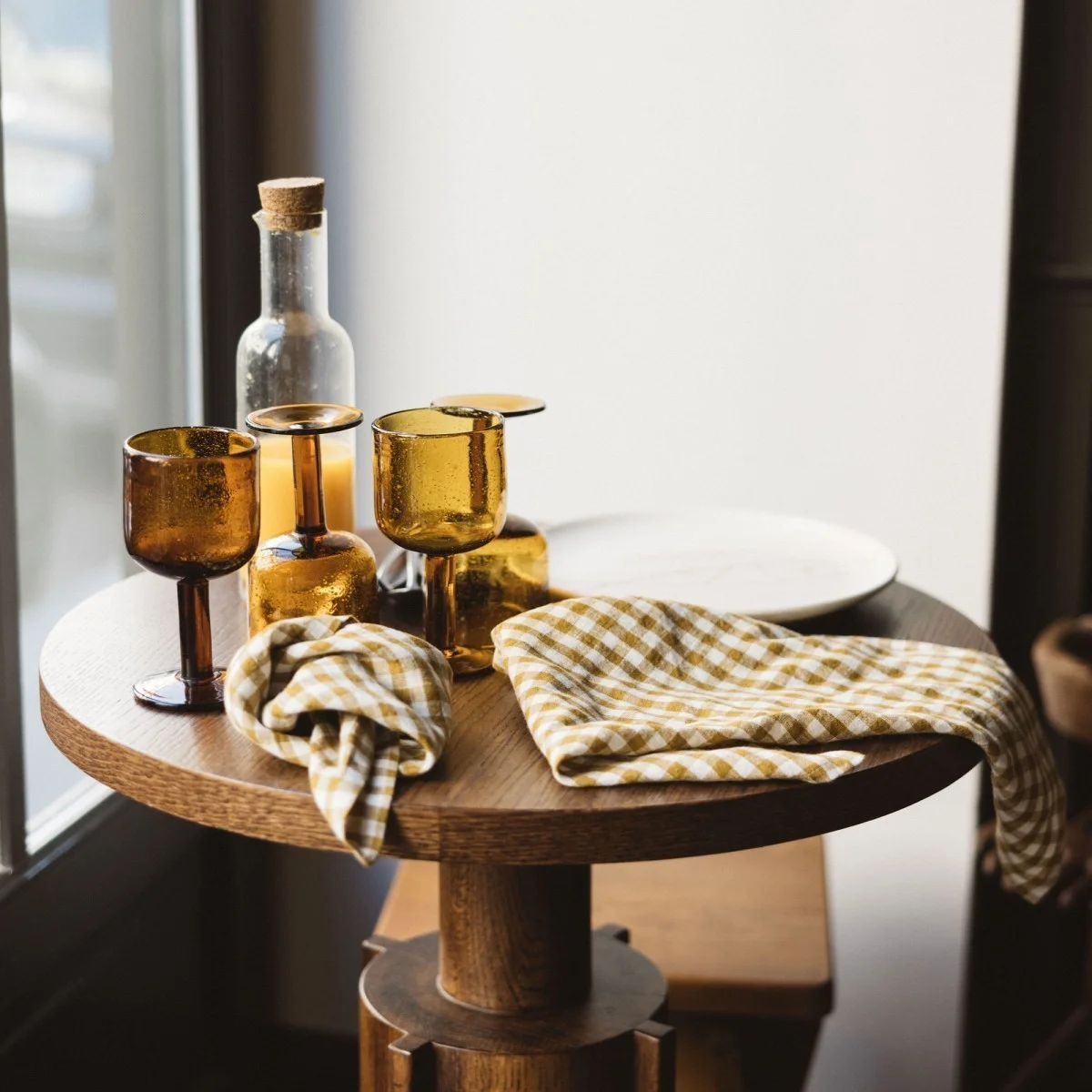 Napkin Vichy - Curry - Image 3